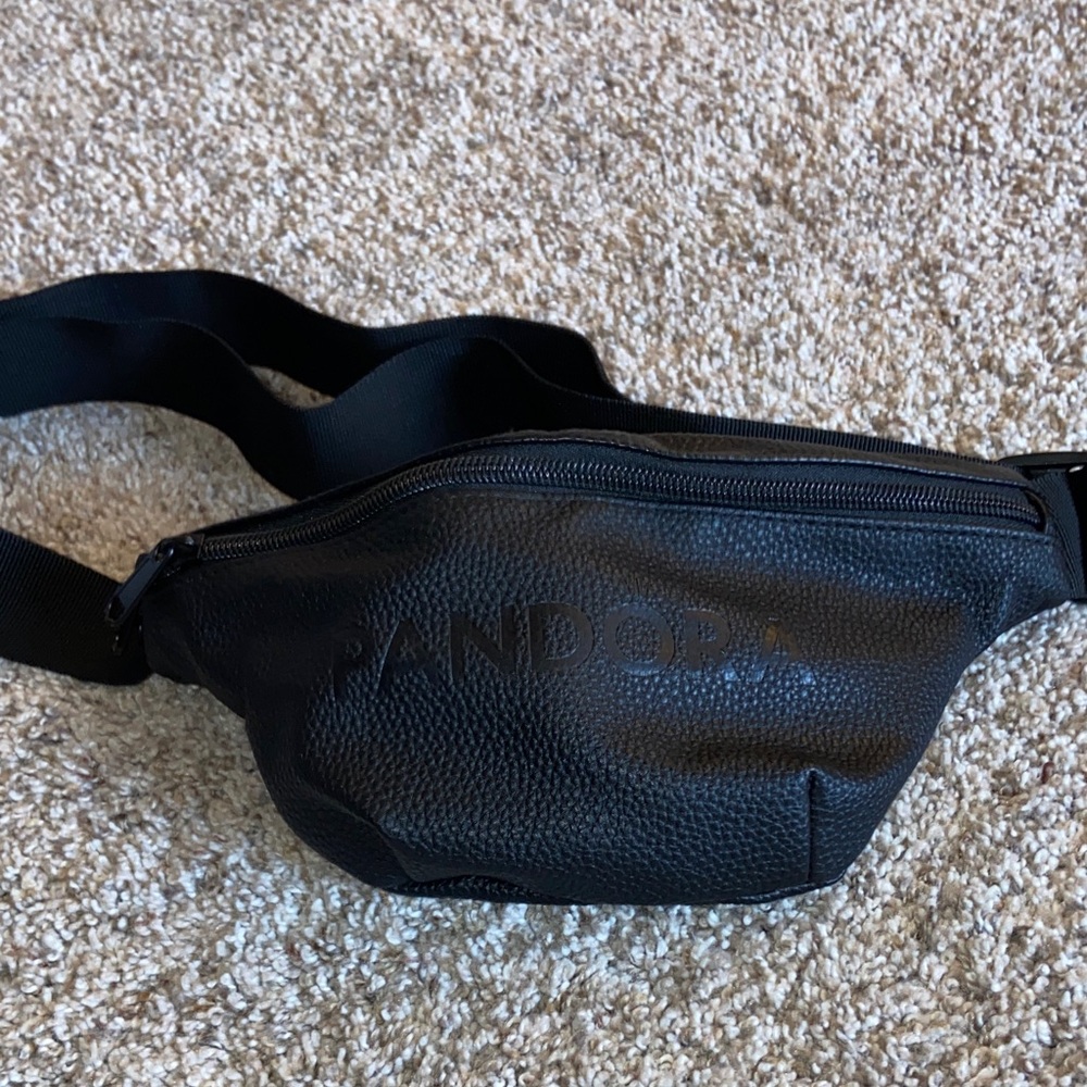 Pandora Textured Black Men's Belt Bag